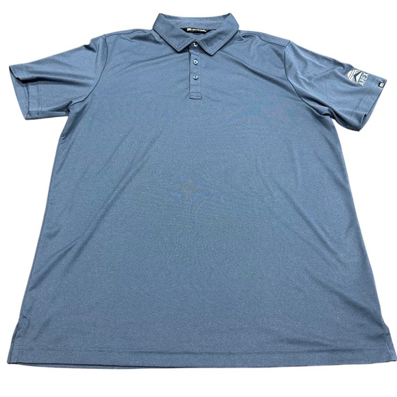 TravisMathew Other - Travis Mathew Mens Blue Short Sleeve Polo Shirt Apex Logo XL 1MU410